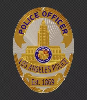 Officially Detailed LAPD Officer Badge 3D Printable