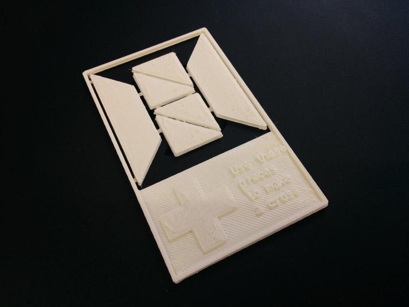 Cross puzzle  - business card format