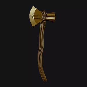Stylized Battle Axe - 3D Print Ready Fantasy Weapon