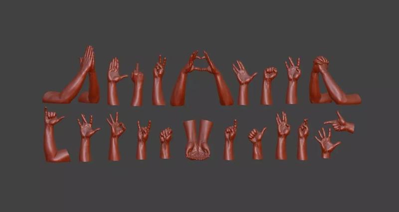human hand signs and gestures