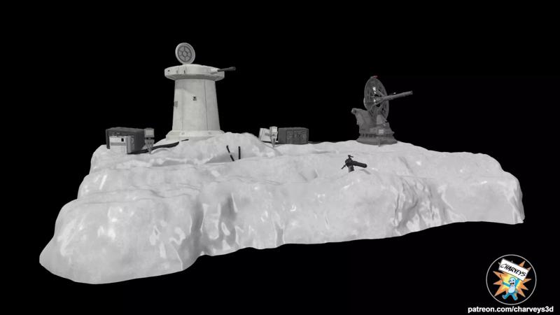 Star Wars Hoth Battle Trench Diorama for action figures