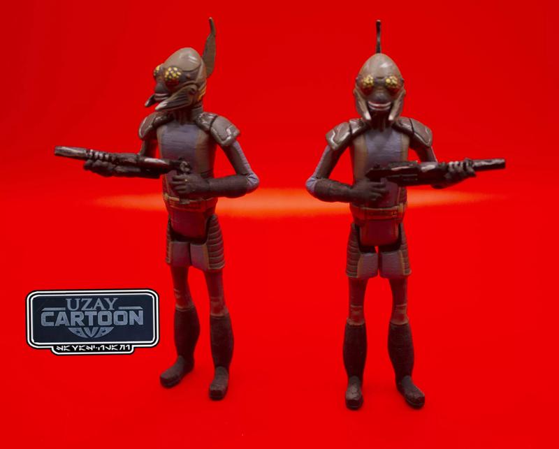 Star wars clone wars articulated Azmorigan  henchmans
