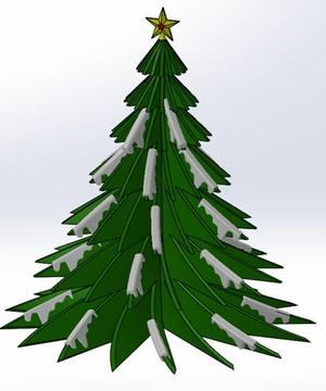 Snow-covered Christmas tree
