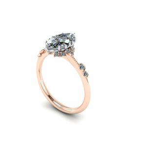 Pear Diamond Wedding Ring R7