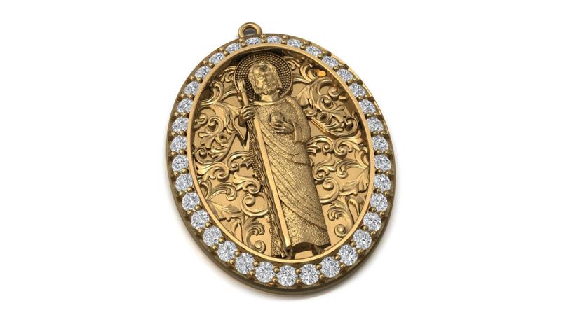 St. Jude Pendant – High Detail 3D Print Model (STL/3DM)