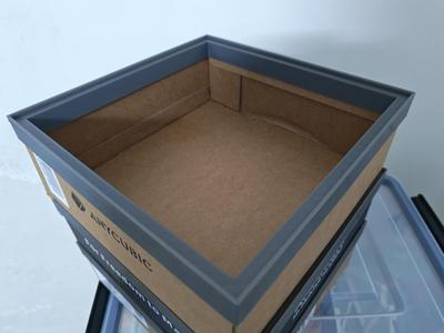 Filament cardboard plastic edge