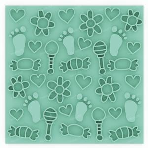 Baby Joy - Baby Shower Cookie Texture Plate