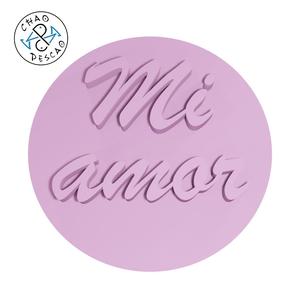 Mi Amor - Stamp (3)- Embossed + Debossed - Cookie Cutter - Fondant - Polymer Clay