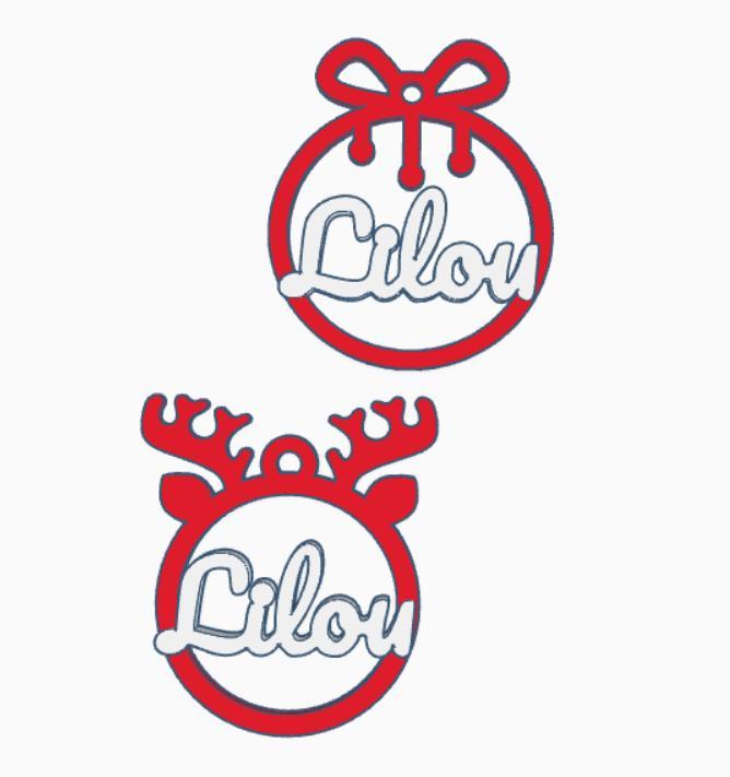 2 x lilou, Christmas decoration
