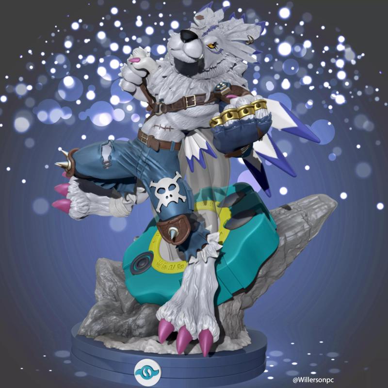 Digimon Weregarurumon to 3D print