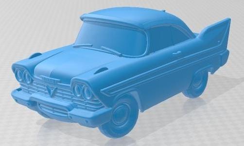 Plymouth Fury 1958 Cartoon Toy Printable Car