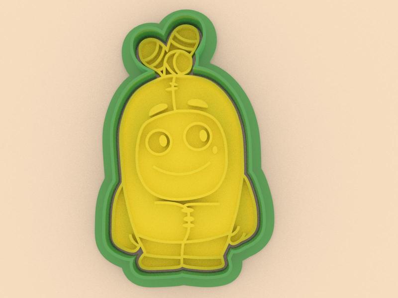 Bubbles Oddbods cookie cutter - Bubbles Oddbods cookie cutter