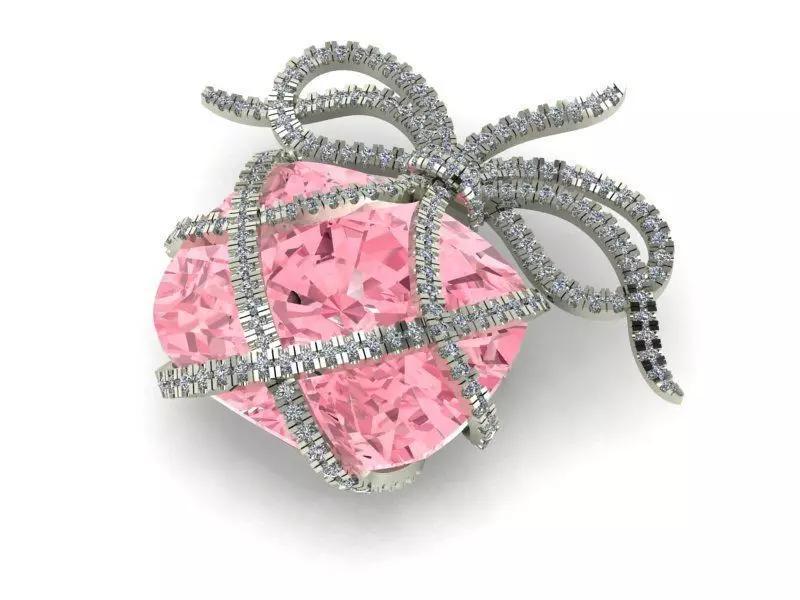 Diamond Bow Pendant 257