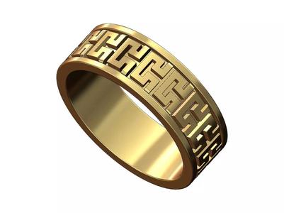 Vinatge greek key ornament pattern band US sizes 5to10