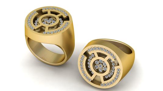 Gold Signet Ring 3D Printable Model