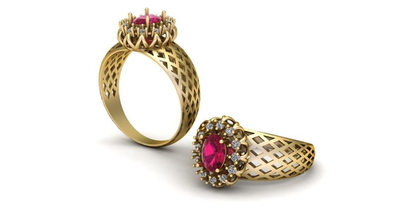 3D Printable Gold Ring