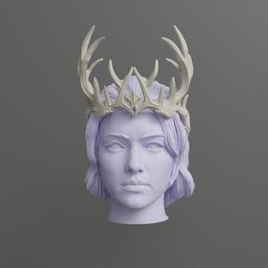 Elven Antler/Horn Crown 3D | Forest Queen/Druid Cosplay STL Model |