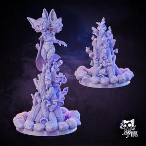 Nyxara Trispectra, summoned in fire