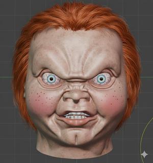 Chucky Head STL FILE for printer 3D