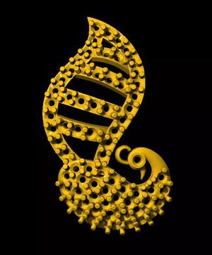 Sidepiece golden dna symbol