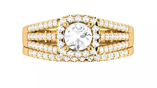 Real Diamond Round Shape Pure Design Ring
