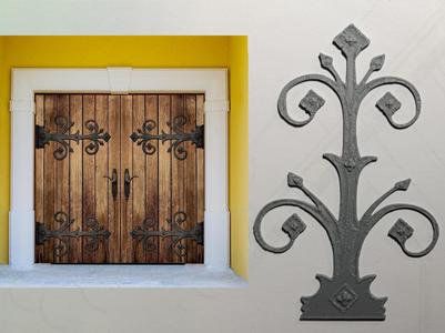 wrought iron door decoration