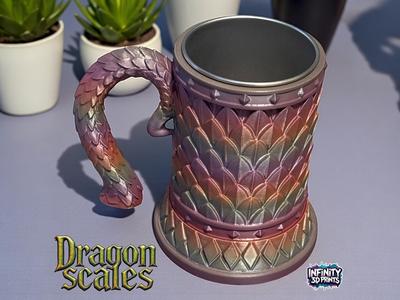 DRAGON SCALES - 24OZ STAINLESS STEEL BEER STEIN 
