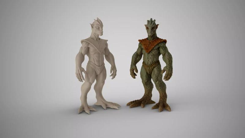 Alien Figure and Cubic Version