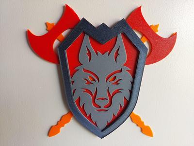Fantasy Creature Crests – Set of 9 Layered Wall Art