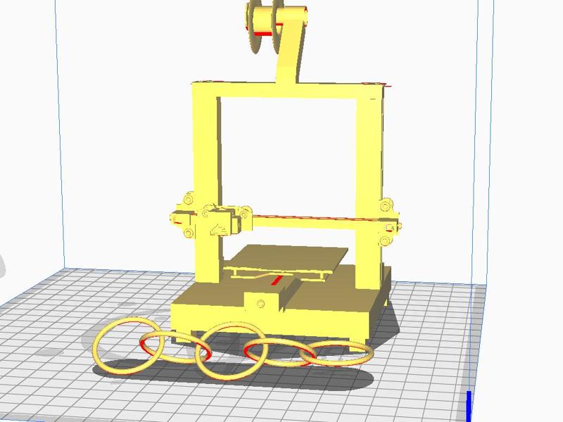 3D Printer Keychain (Scale printer 1500, chain 1k)