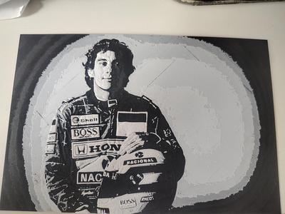 HueForge Portrait of Ayrton Senna