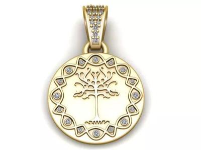 Tree of Life Pendant  3D Printable Model