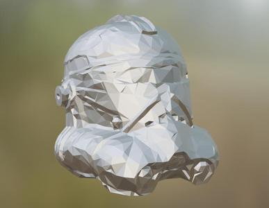 Low Poly Photogrammetry Clone Trooper Helmet