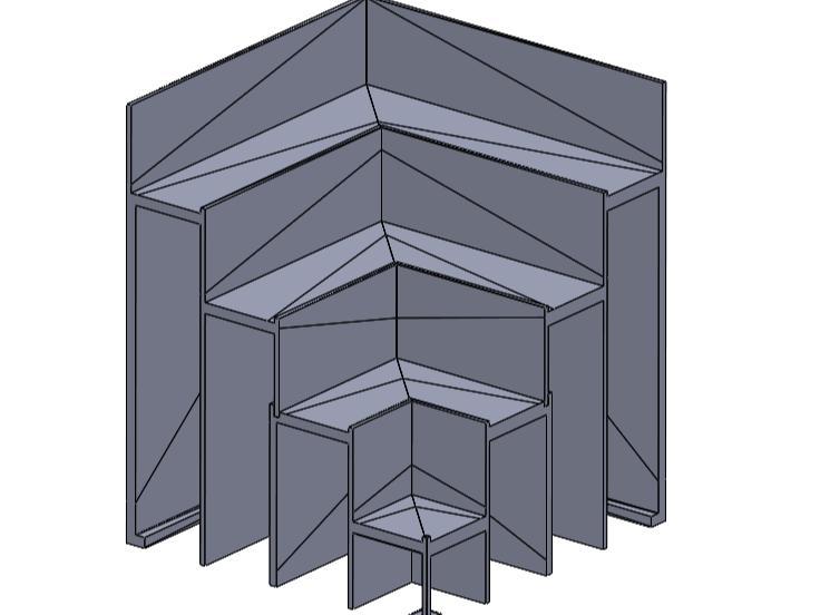 4 Tiered Display Shelf / Riser Corner