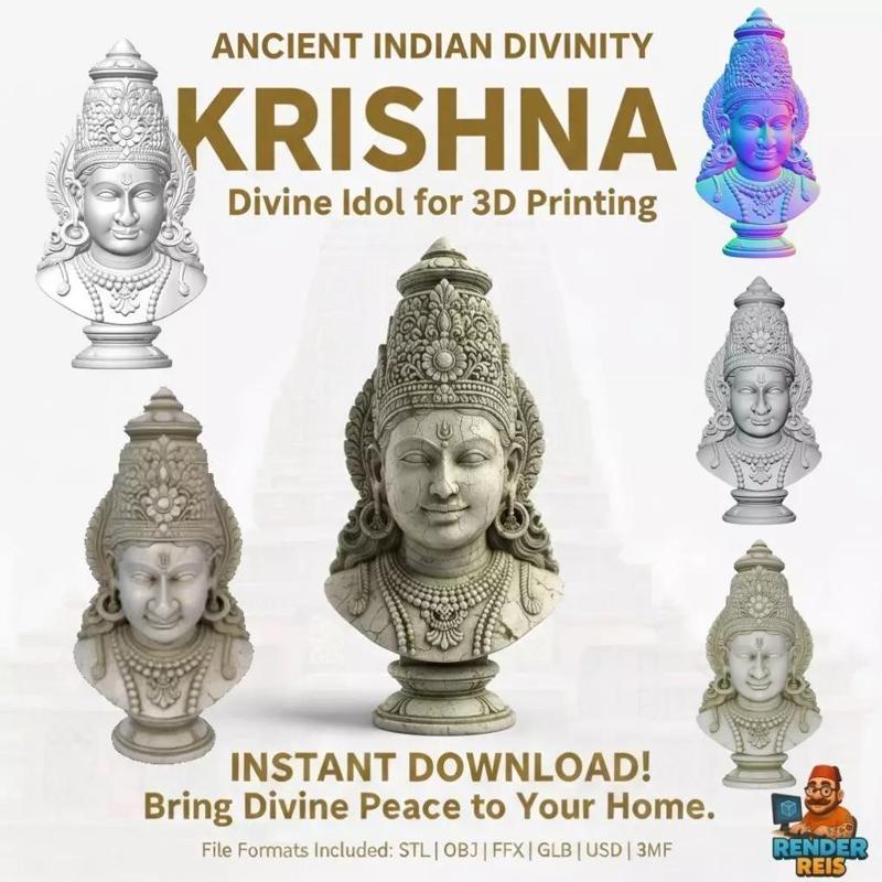 Ancient Indian Temple Style Bust