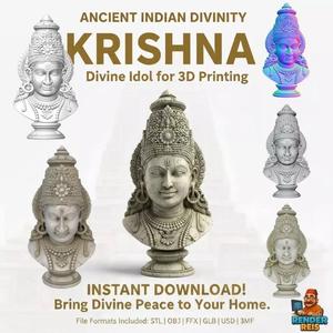 Ancient Indian Temple Style Bust