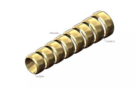 10mm mm wide chamfered sides comfort fit rounded wedding band