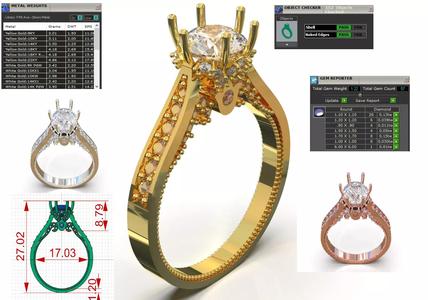 jewelry stl 3dm solitaire design model sr0098