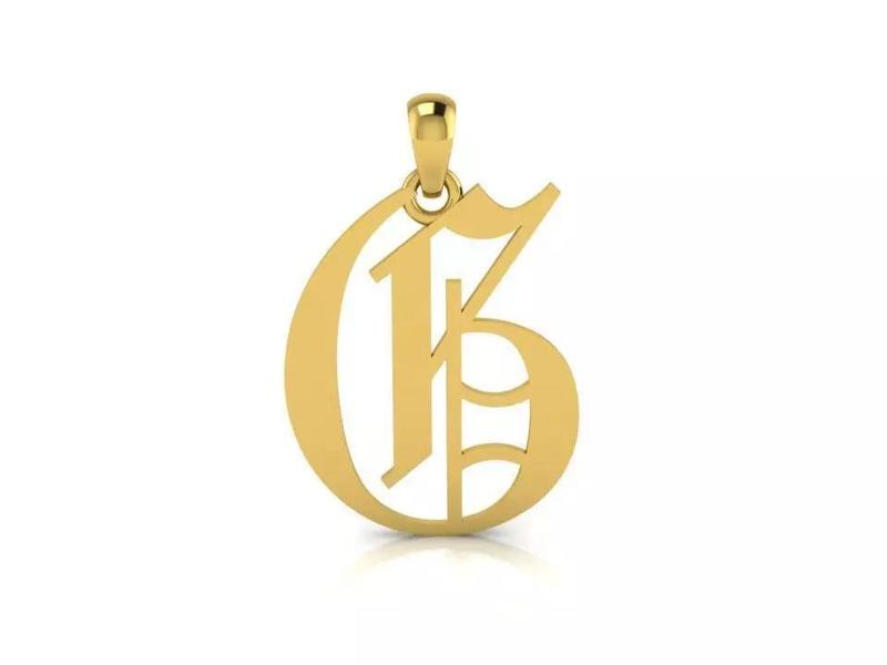 Olde English Pendant Letter G