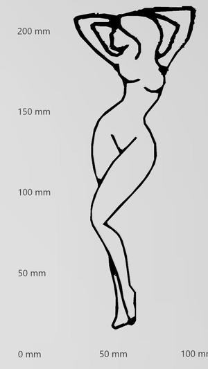 Wandtattoo minimalistische Zeichnung in Form einer Frau erotisch 2