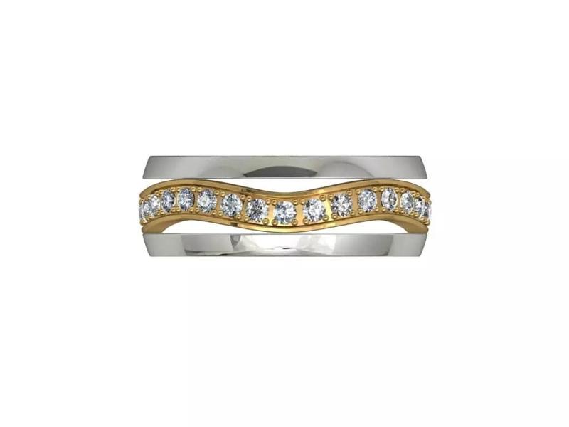 Wedding Band Ring For Women STL File ready For Printing - CC78F