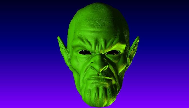 SKRULL HEAD CUSTOM MARVEL ACTION FIGURE