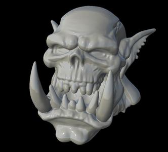 Ogre Skull 3D Printable Model - Fantasy Skull Sculpture | 15cm Tall, 2.0mm Nozzle