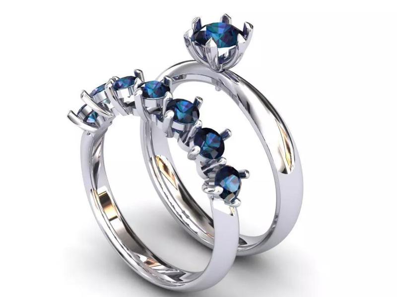 Seamless Solitaire Ring Set