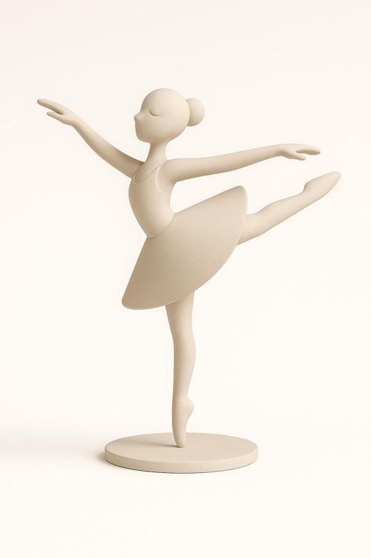 Minimalist Ballerina STL – Elegant Ballet Dancer Figurine for 3D Printing