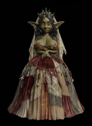 chibi goblin bride 3d printable model