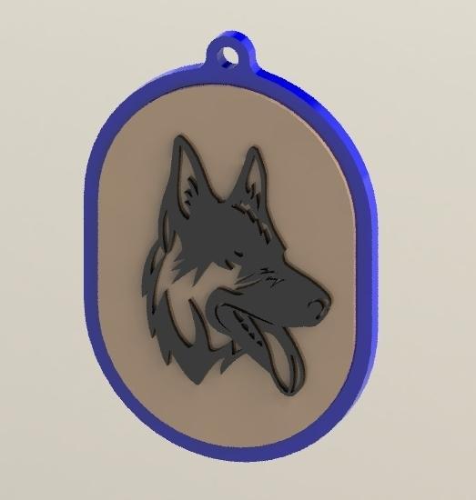 🔹 German Shepherd Dog Tag - STL File for 3D printing 🔹