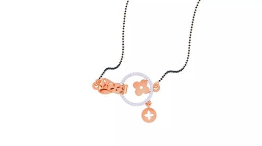 Flower Light Weight Diamond Necklace renders 3dm stl details