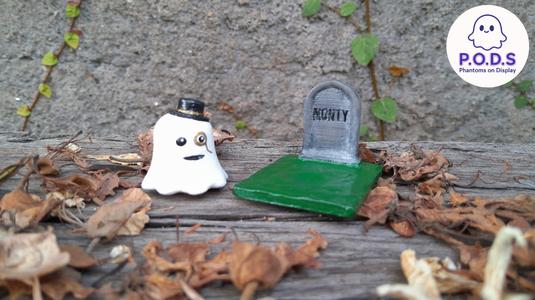 Phantoms on Display - Cute Ghost - MONTY - Perfect for Halloween and Parties