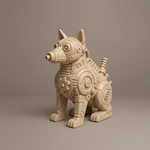 Mechanical Dog Sculpture